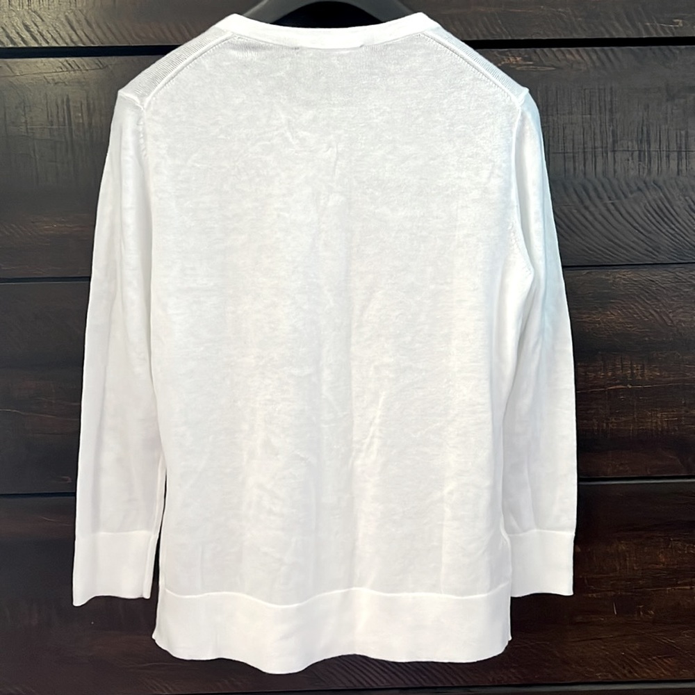NWOT Ann Taylor White Cardigan Sweater Size S - Picture 5 of 10